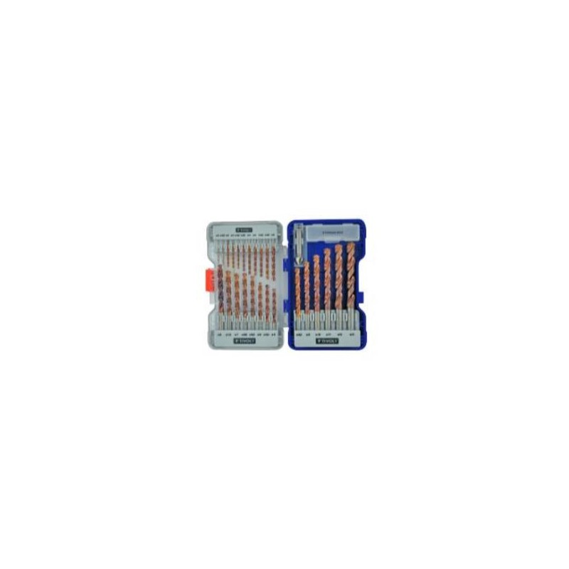 TIVOLY - ESTUCHE DE BROCAS HSS DIN 338 25PZAS.+AVELLANADOR