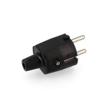 CLAVIJA TERMOPLASTICO T/TL 16A.250V NEGRA