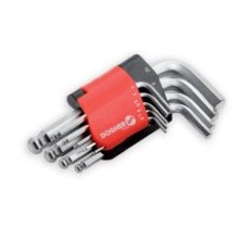 DOGHER - JGO. LLAVES ALLEN ESFERA CORTAS 9 PZAS. 1.5-10 MM.